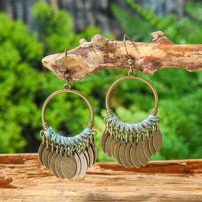 Handcrafted Bohemian Long Tassel Earrings Vintage Jewelry