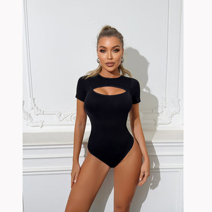 Sexy Slim-Fit Short Sleeve Bodysuit For Women