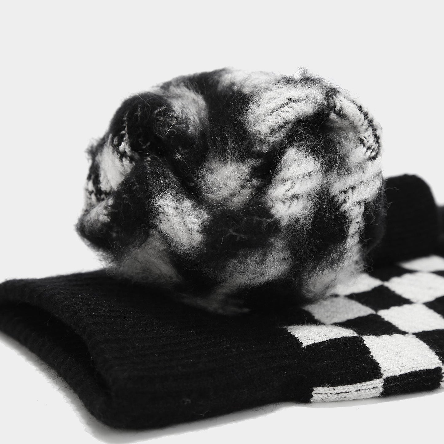 Winter Plaid Warm Hat Scarf Gloves Outdoor Sets
