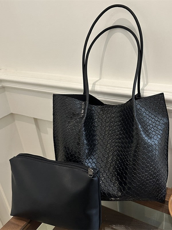 Fashionable Two-Piece Shoulder Bag Set Stylish Tote Bag for Women