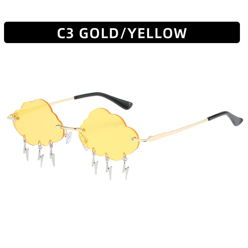 Trendy Frameless Cloud Lightning Sunglasses