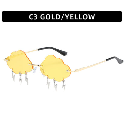 Trendy Frameless Cloud Lightning Sunglasses