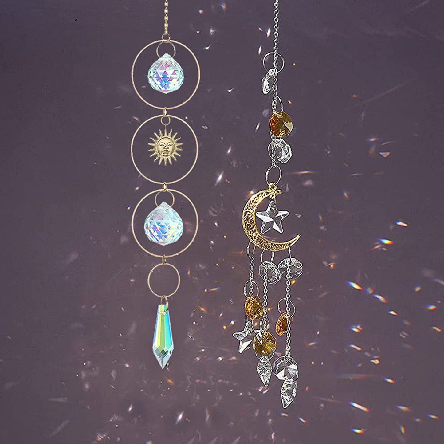3+ 3PCS Tassel Crystal Suncatcher Hangings