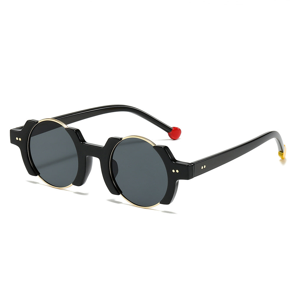 Trendy Round Sunglasses Hip Hop Style UV400 Protection