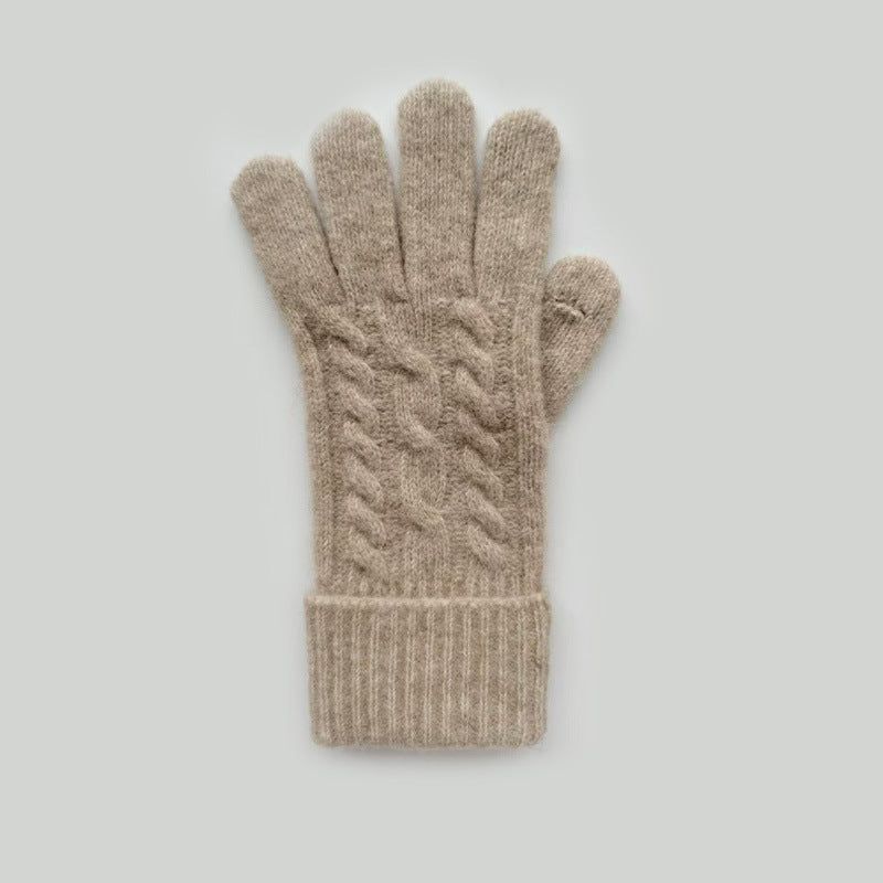 Chunky Knit Touchscreen Gloves Warm Winter Fashion