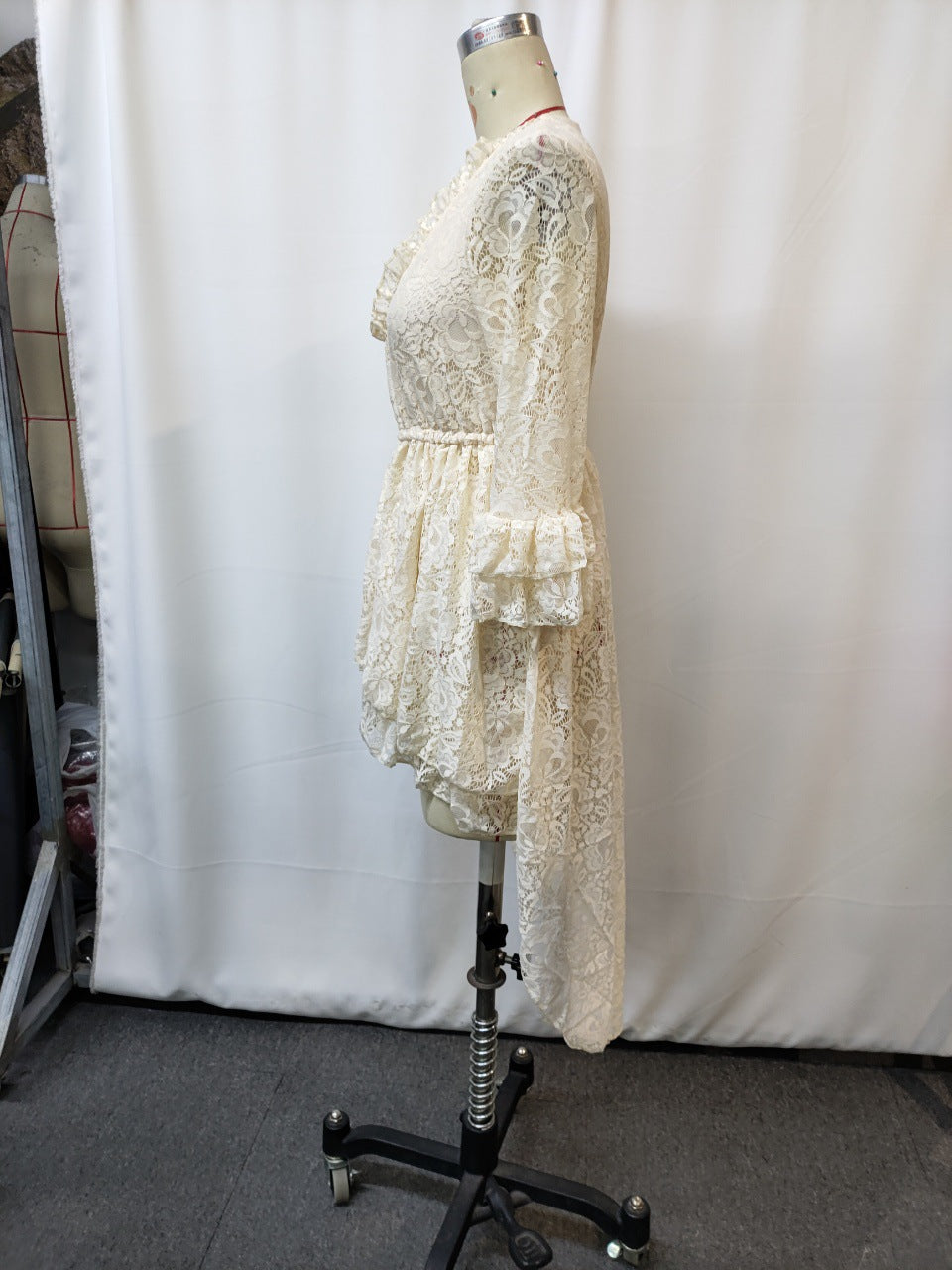 Floral Lace Fringe Vintage Midi Dress for Festivals