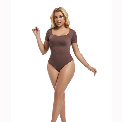 Seamless Bodycon Short Sleeve Romper Stylish Casual
