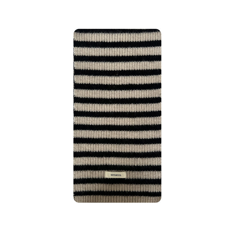 Soft Striped Warm Winter Wool Scarf