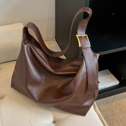 Oversized Hobo Bag Premium PU Material Crescent