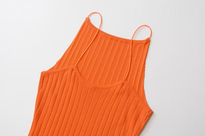 Sexy Solid Sleeveless Backless Bodycon Dress