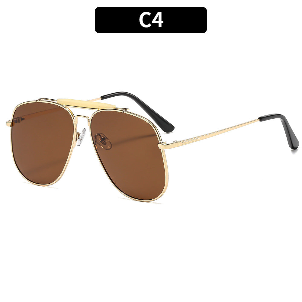 Trendy Metal Frame Retro Sunglasses for Men and Women