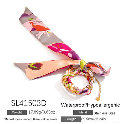 Dopamine Sunflower Pendant Necklace and Bracelet Set - Stainless Steel