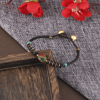 New Nepal Pearl Ethnic Style Bracelet Retro Simple Joker Hand-Woven Couple Bracelet