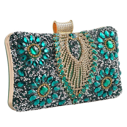 Rhinestone Clutch Evening Bag Stylish Vintage Party Handbag