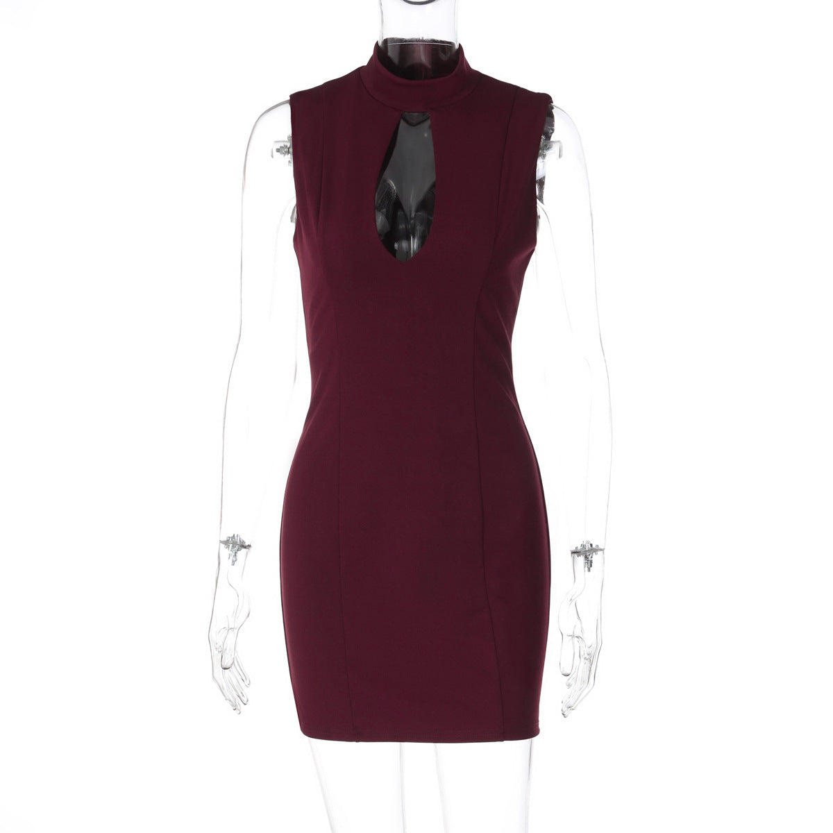 Sexy Cut-Out Bodycon Dress with Back Zipper