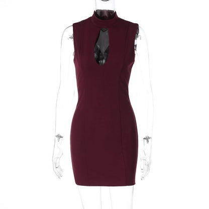 Sexy Cut-Out Bodycon Dress with Back Zipper
