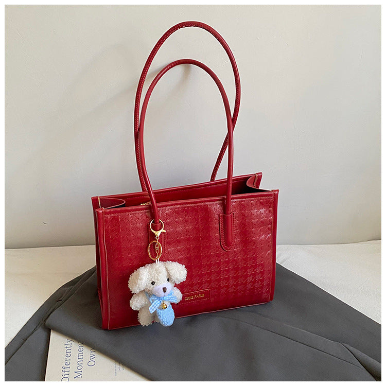 Large Capacity Houndstooth Tote Bag For Women Casual Stylish