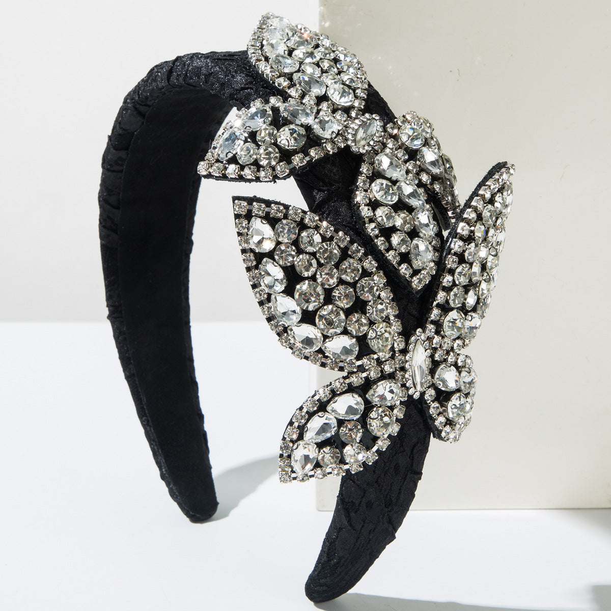 Baroque Style Butterfly Headband Alloy Rhinestone Hair Accessory