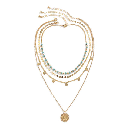 Vintage Ethnic Style Turquoise Choker Necklace For Women