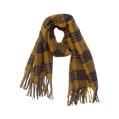 Retro Plaid Tassel Shawl Soft Scarf