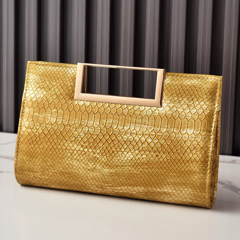 Classic Leather Clutch Bag Crocodile Pattern PU Evening Purse