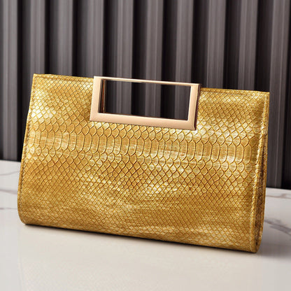 Classic Leather Clutch Bag Crocodile Pattern PU Evening Purse