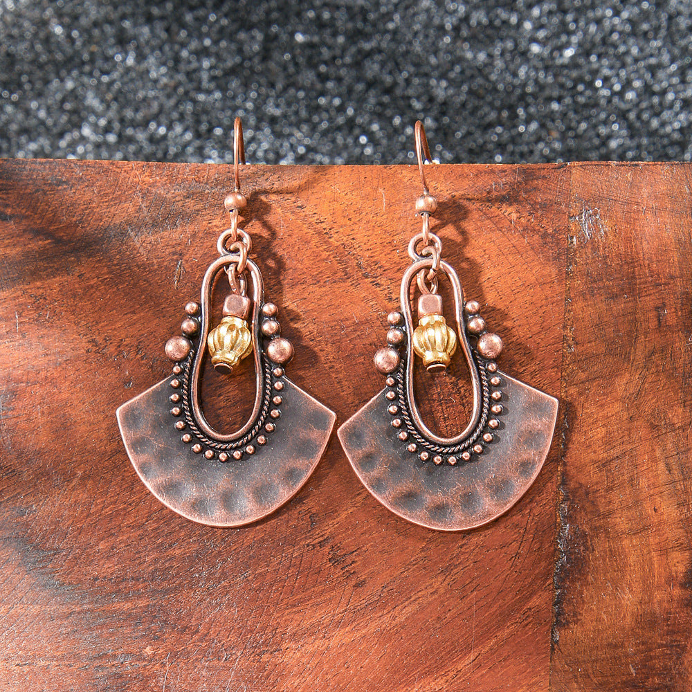 Bohemian Style Handmade Tassel Earrings with Heart-Shaped Design