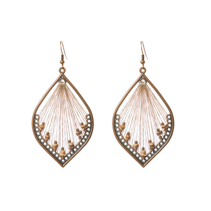 Vintage Water Drop Earrings Handmade Alloy Fashion Jewelry