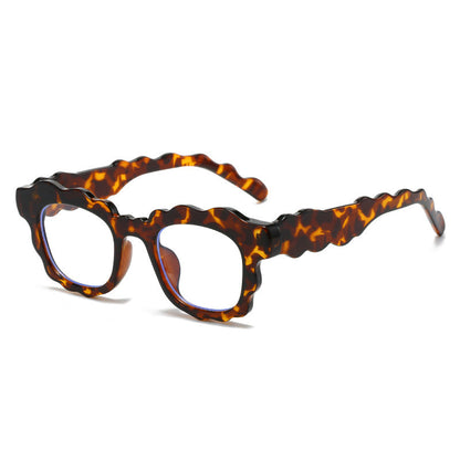 Women's Trendy Wave Sunglasses Retro Oversized UV400 Protection
