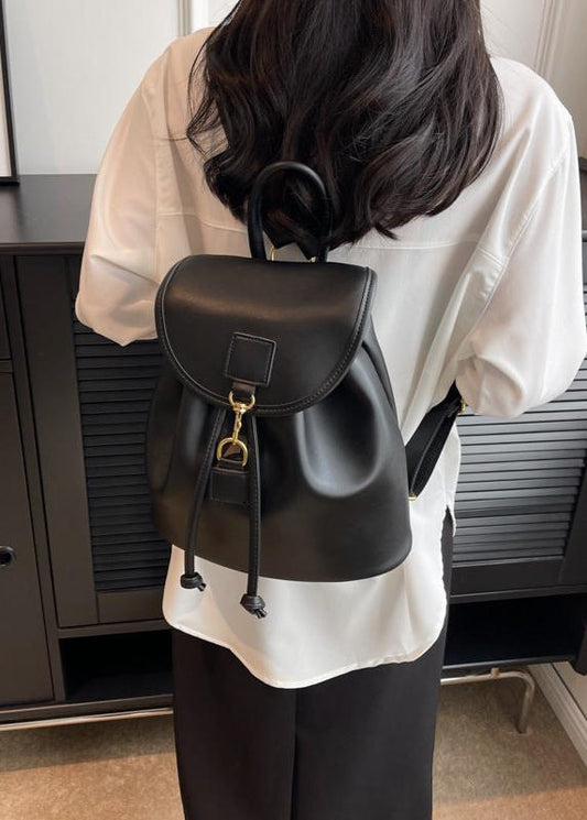 PU Leather Backpack With Structured Design