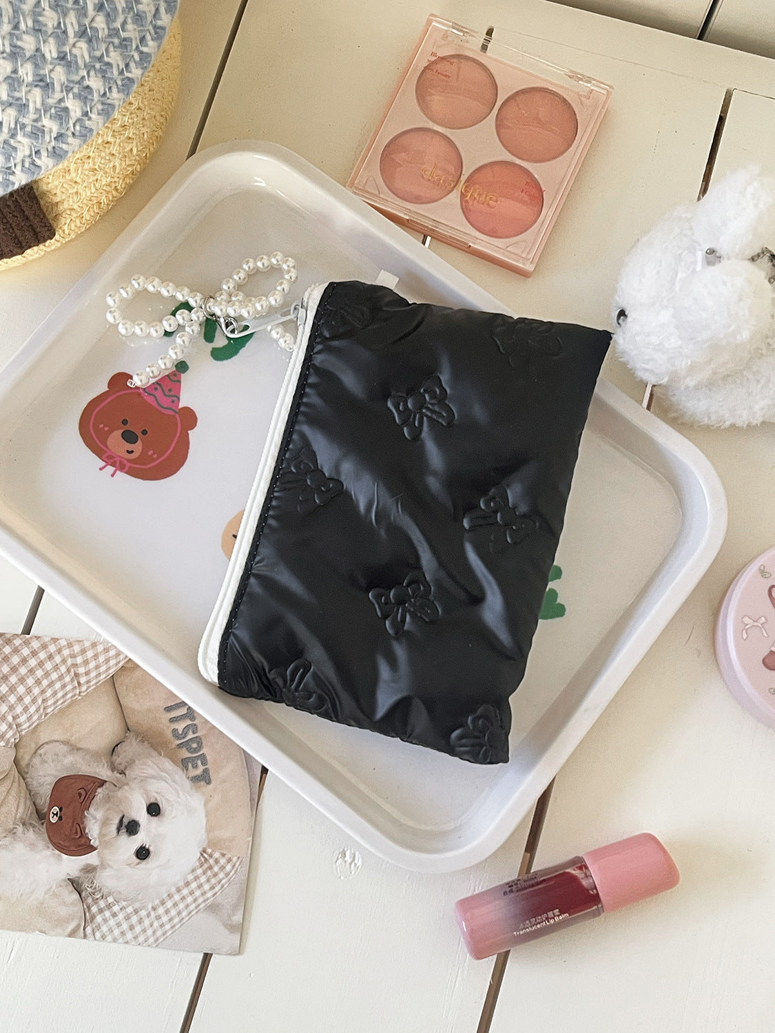 Butterfly Knot Coin Purse Portable Earphone Storage Bag