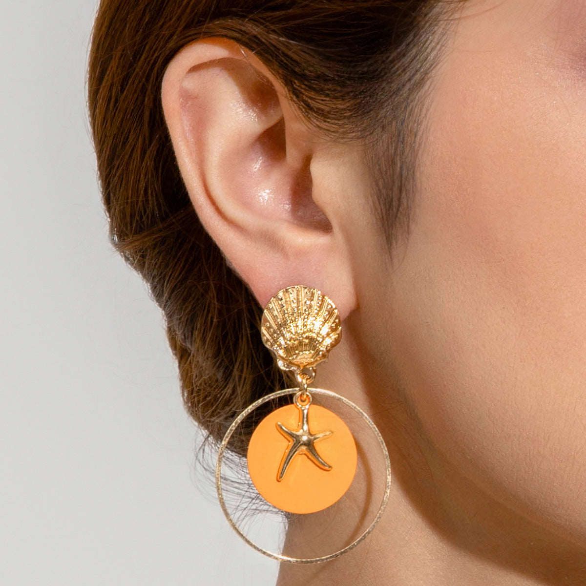 Geometric Metal Circle Earrings Set Stylish Casual Earrings