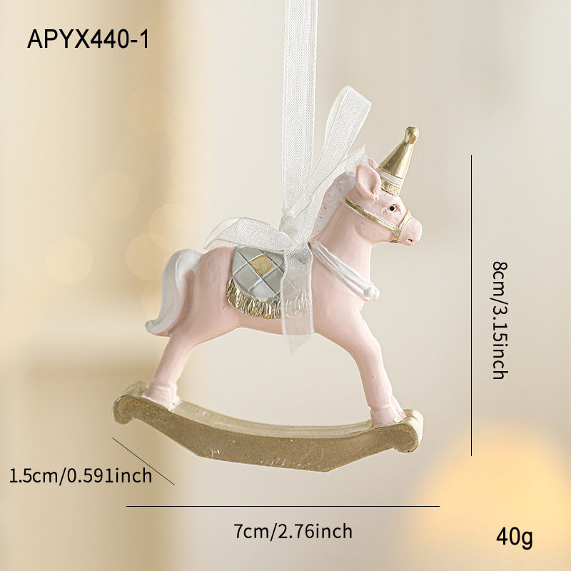 Colorful Resin Christmas Cartoon Hanging Ornament