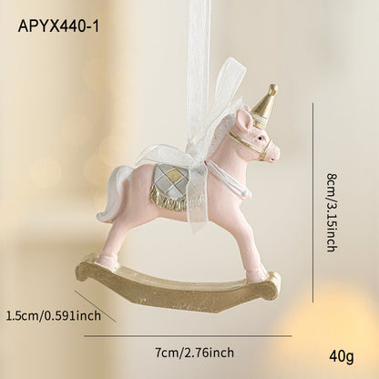Colorful Resin Christmas Cartoon Hanging Ornament