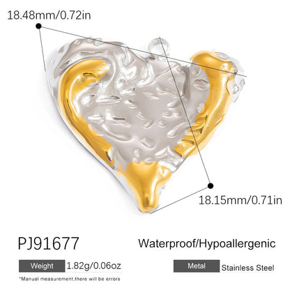 Heart Pendant Stainless Steel Necklace Trendy DIY Jewelry Accessories