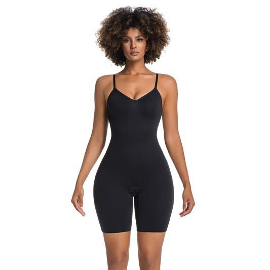 Slimming Seamless Bodysuit With Adjustable Straps And Butt Lifting Design