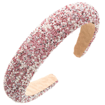 Trendy Pearl Hairband With Rhinestones for Women