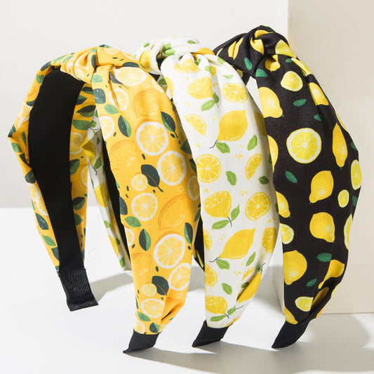 Colorful Fruit Print Knot Headband