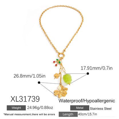 DIY Stainless Steel Butterfly And Star Pendant Necklace