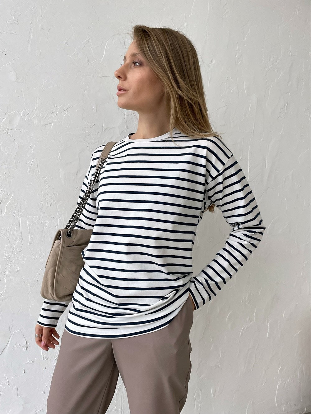 Long Sleeve Striped T-Shirt Casual Cotton Top