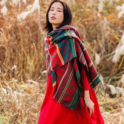 Ethnic Wind Scarf Female Tibetan Spring And Autumn Towel Outside The Cloak Air Conditioning Shawl