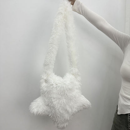 Furry Large Capacity Star-shaped Shoulder Bag