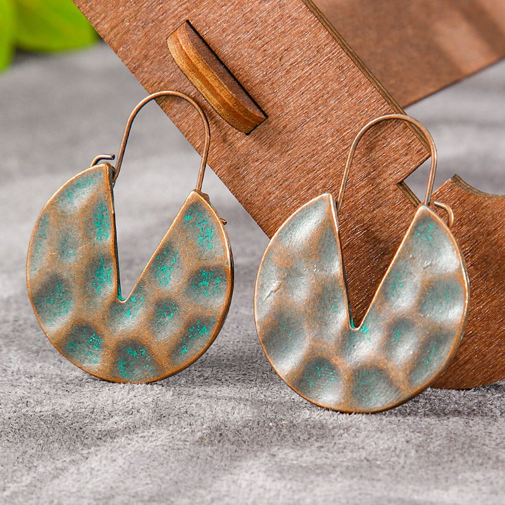 Trendy Geometric Alloy Earrings Set Vintage Bohemian Style