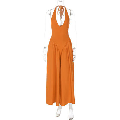 Deep V Lace Hollow-Out Maxi Dress Elegant Casual Dress