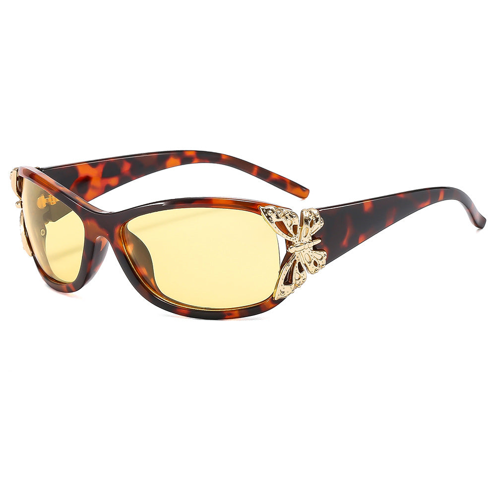 Fashionable Oversized Rectangle Sunglasses - UV400 Protection