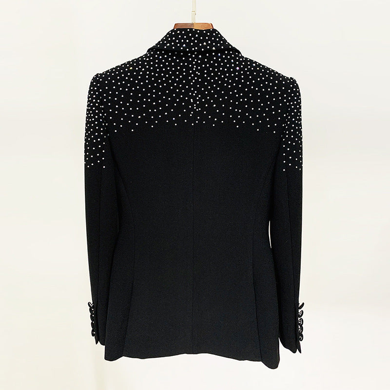 Rhinestone Blazer And Skirt Set