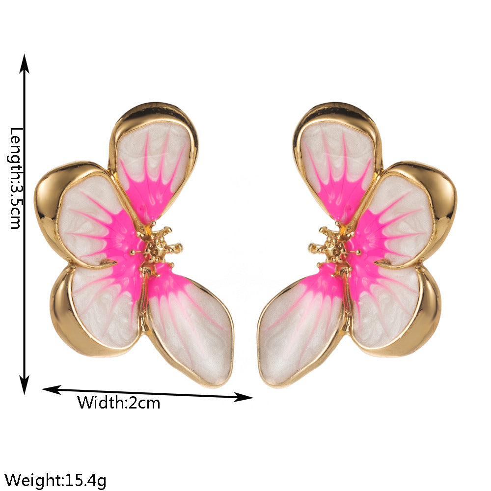 Vintage Baroque Style Floral Earrings Fashionable Summer Accessories