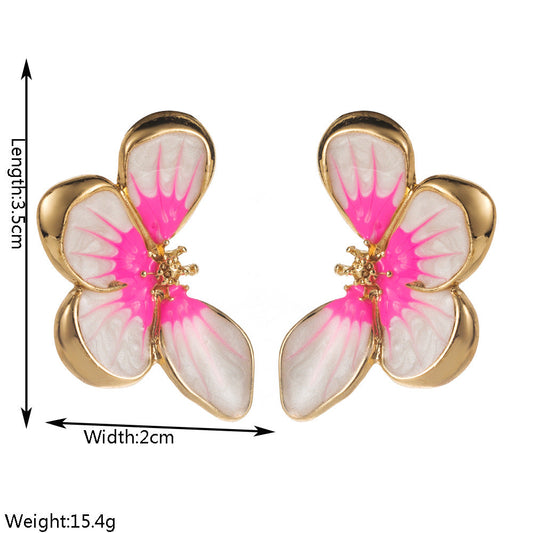 Vintage Baroque Style Floral Earrings Fashionable Summer Accessories