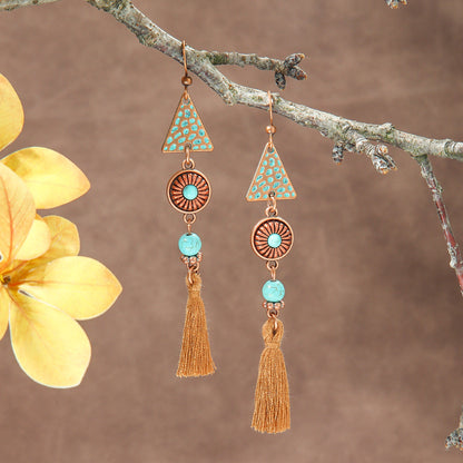 Bohemian Geometric Metal Earrings Creative Design for Women