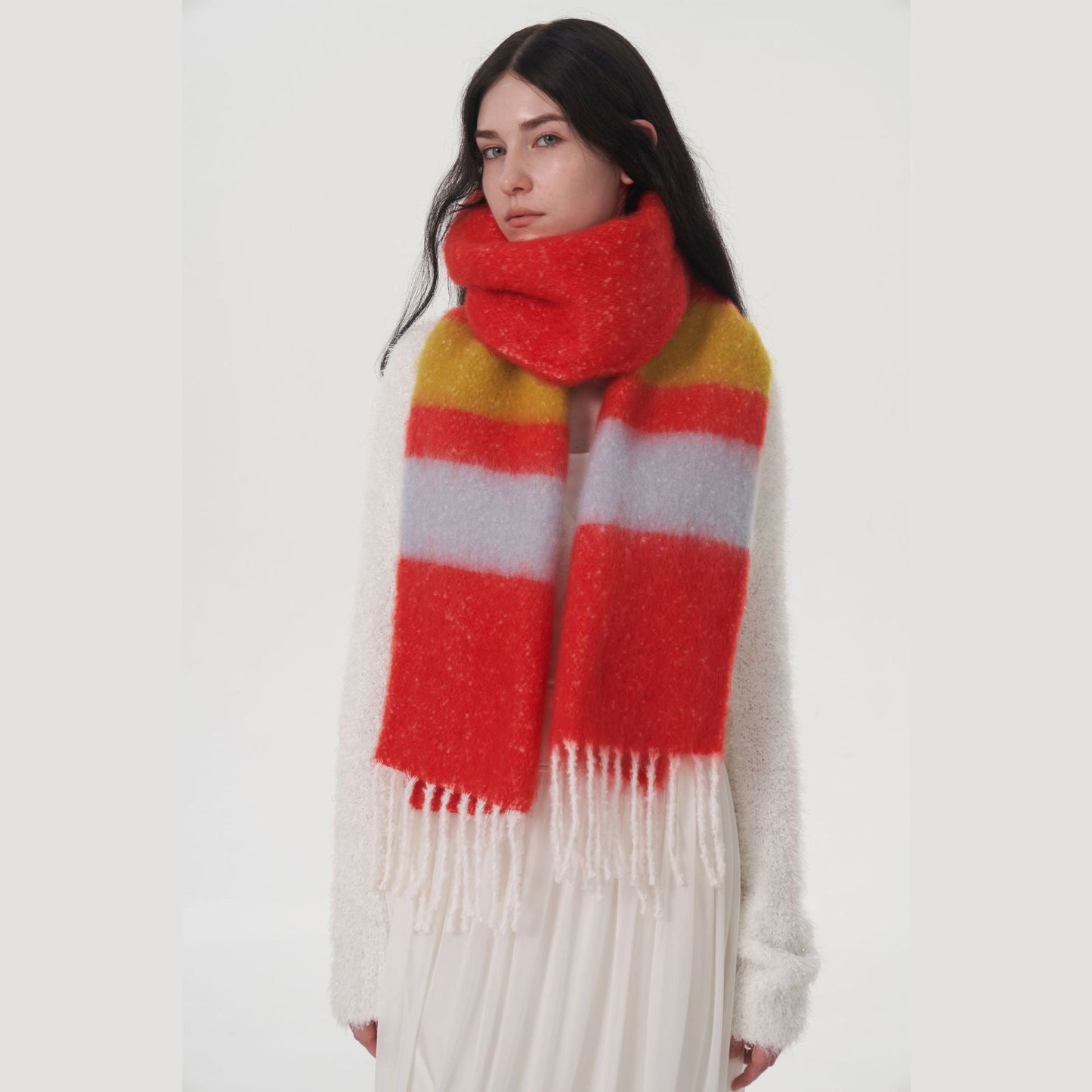 2+ Colorful Rinbow Tassel Scarves